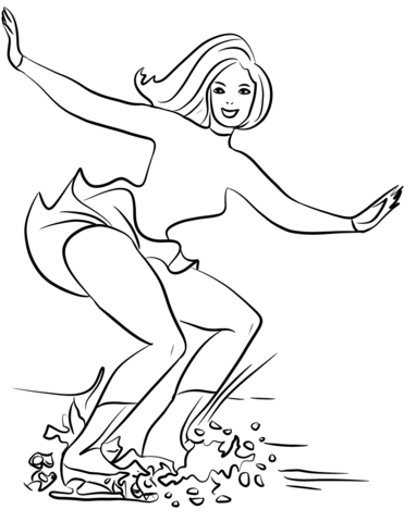 Ice Skating Coloring Page